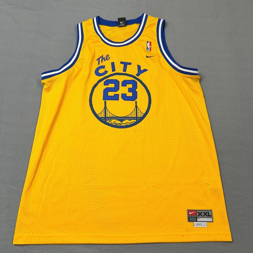 Nike Swingman Golden State Warriors Jason Richardson #23 Jersey Men's 2XL Yellow